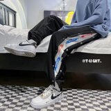 2025秋季新款工装裤男士ins潮牌宽松束脚百搭潮流排扣裤AK185-P35，男装工装外套，星座1703A-1