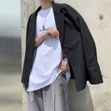 2025春秋新款港风西服外套高级感帅气韩版痞帅小西装男XF5534-P55，男装西服套装，星座1703A-1