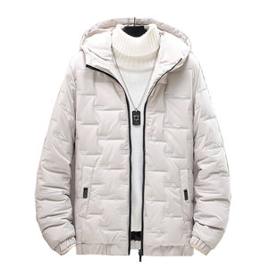2025冬季+轻薄短款大码连帽辑格棉服棉衣潮流面包服男M9228-P43图片