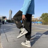 2025春秋新款休闲潮流宽松束脚青春流行男九分裤运动裤K2367-P25，女装休闲裤，星座1703A-1