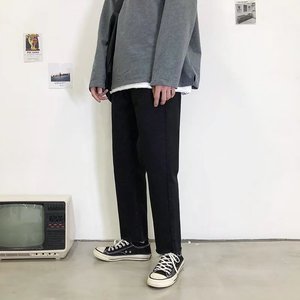 2025春秋新款宽松潮男港风百搭牛仔裤男休闲直筒牛仔裤K1119-P27