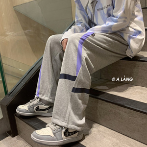 2025春秋新款潮牌hiphop个性宽松百搭裤子潮流束脚卫裤 K108-P30图片