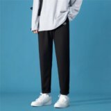 2025春秋新款休闲裤男韩版运动阔腿束脚裤华夫格卫裤潮牌K888-P25，男装休闲裤，星座1703A-1
