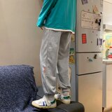 2025秋季新款韩版潮流学动束脚裤潮牌ins港风阔腿卫裤K099-P30，男装休闲裤，星座1703A-1