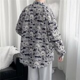 2025秋冬季新款港风宽松休闲痞帅chic潮流印花设计感衬衣CS21-P30，男装衬衫，星座1703A-1