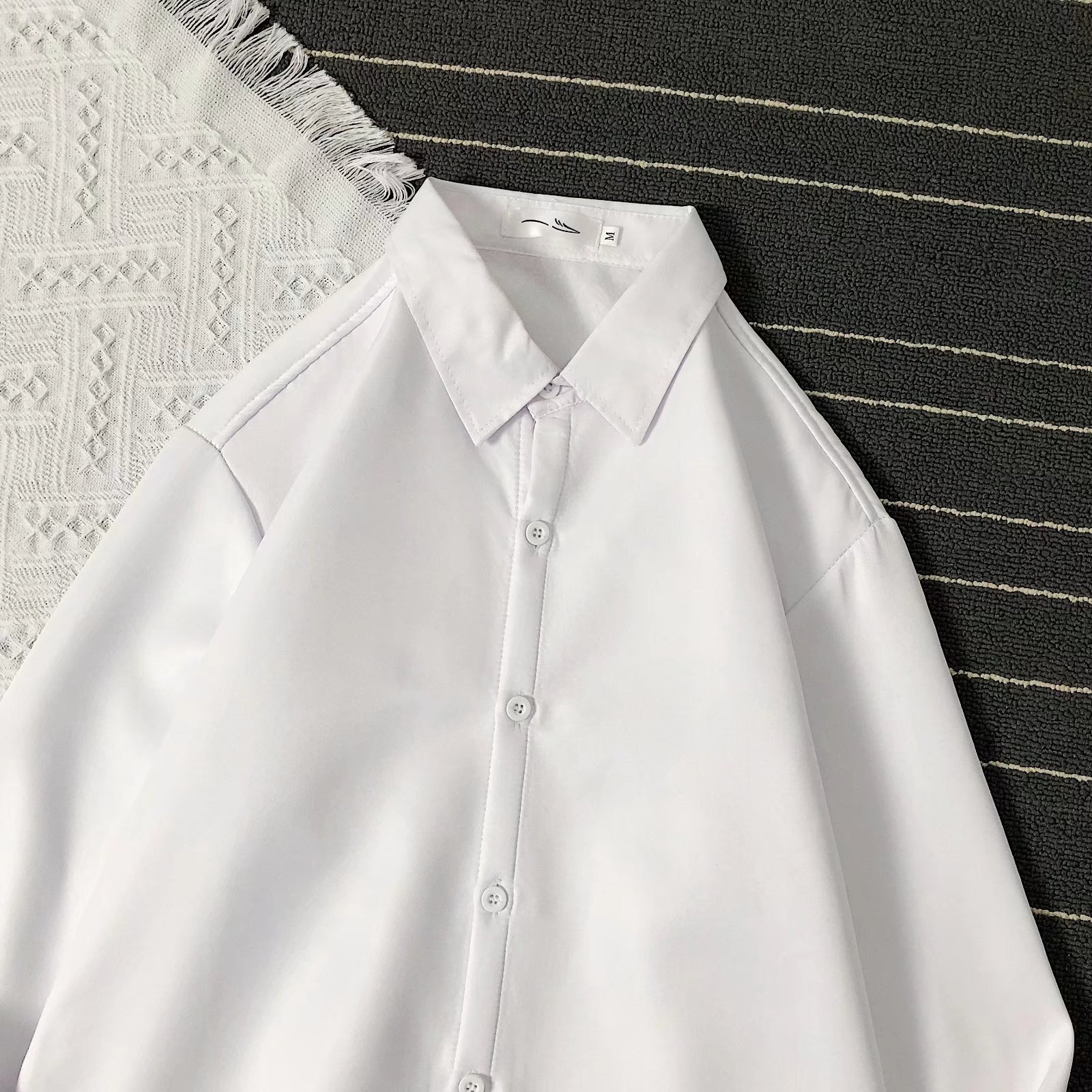 大力主推5618A加绒-P28冬季男士修身长袖衬衫加厚商务男纯色衬衣,男装衬衫,星座1703A-1