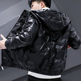 2025年新款男潮牌羽绒服白鸭绒亮面青少年夹克外套连帽WT05-P85，男装夹克，星座1703A-1