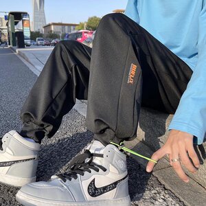 2025春秋新款休闲潮流宽松束脚青春流行男九分裤运动裤 K2367-P25图片