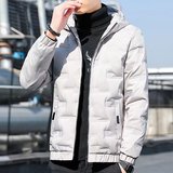 2025冬季轻薄短款大码连帽辑格棉服棉衣潮流面包服男M9228-P43，男装棉衣，星座1703A-1