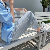 21年秋季印花牛仔裤束脚裤直筒宽松ins港风休闲九分裤NB525-P35，男装牛仔裤，星座1703A-1