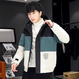 2025新款冬季潮流时尚休闲拼接棉服男士帅气连帽棉服MY199-P90，男装棉衣，星座1703A-1