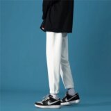 2025春秋新款休闲裤男韩版运动阔腿束脚裤华夫格卫裤潮牌K888-P25，男装休闲裤，星座1703A-1