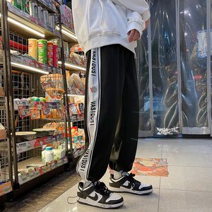2025秋季新款韩版运动裤ins抽绳束脚卫裤宽松阔腿休闲裤AK71-P30图片