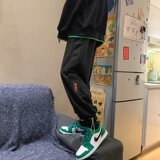 2025秋季新款韩版潮流学动束脚裤潮牌ins港风阔腿卫裤K099-P30，男装休闲裤，星座1703A-1
