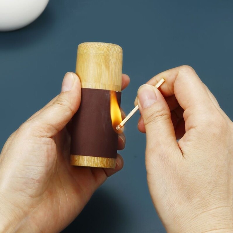 怀旧老式竹木防潮万次火柴盒礼品盒童年玩具创意精典复古火柴盒