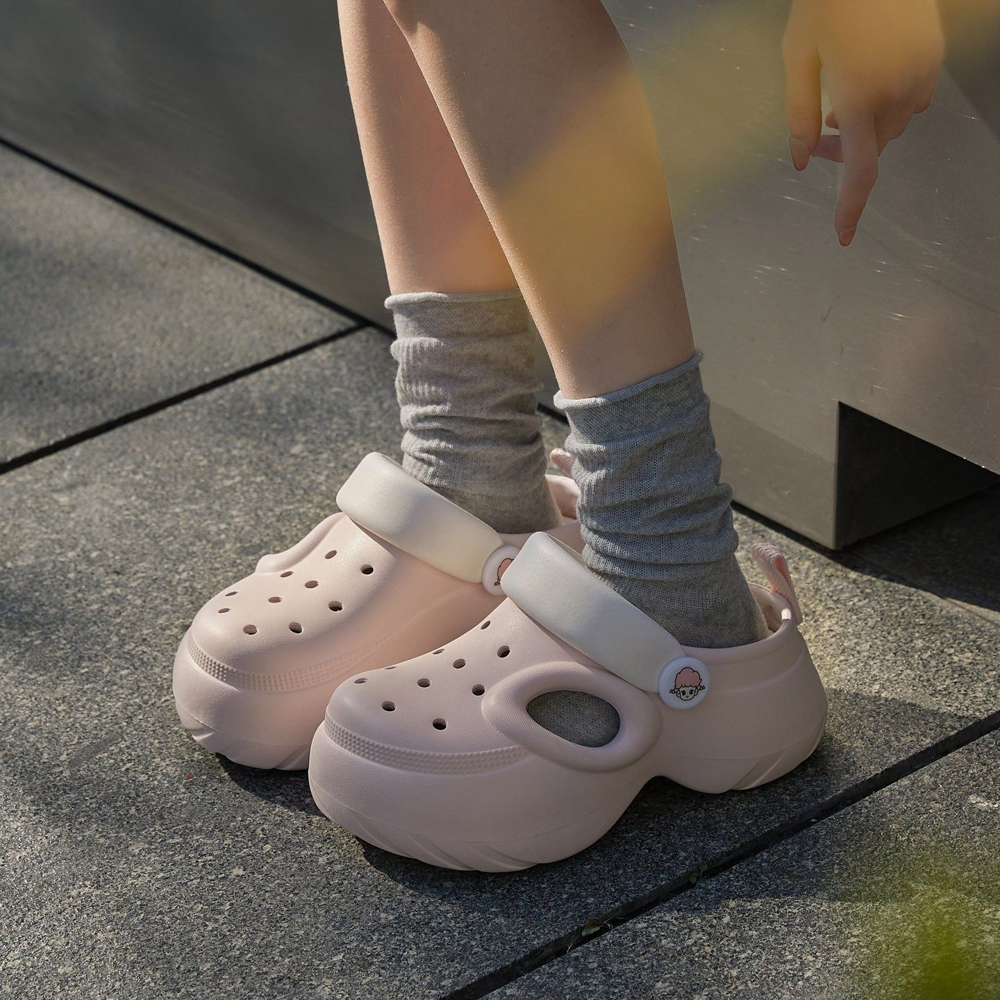 蚂蚁之恋春夏新款时尚云感氧吧厚底外穿玛丽珍女款凉拖洞洞鞋,居家布艺,居家棉拖/棉鞋,淘宝优惠券,粉丝福利购,淘宝优惠卷