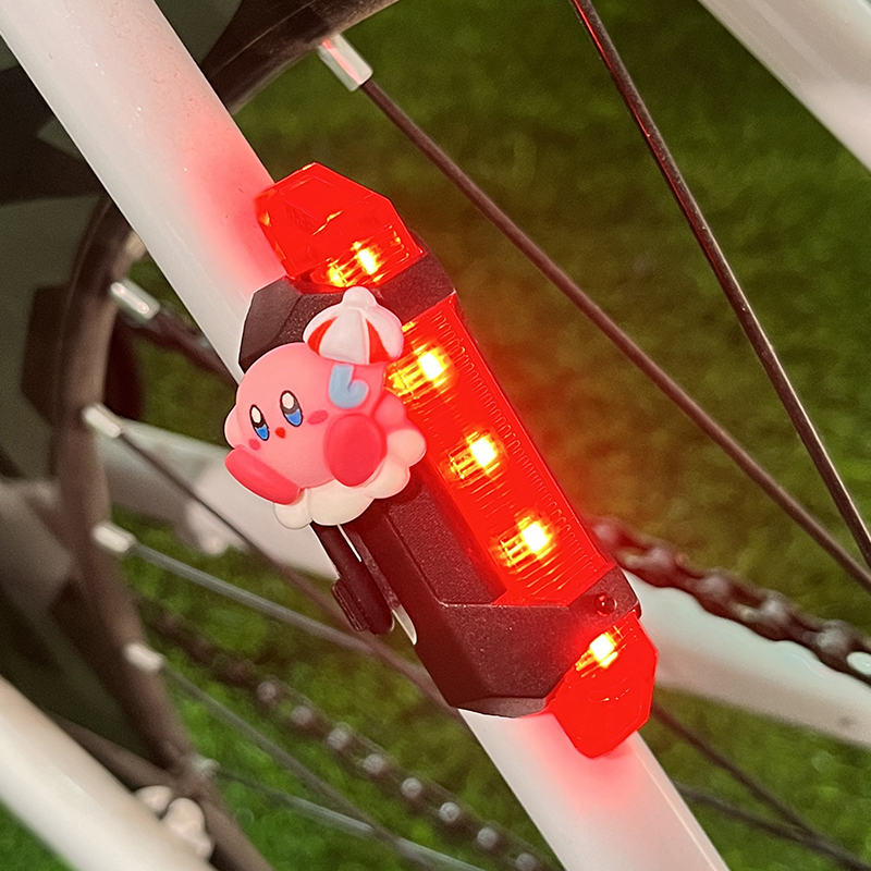 山地车尾灯充电夜骑灯可爱卡通露比公路车骑行闪光灯安全警示灯