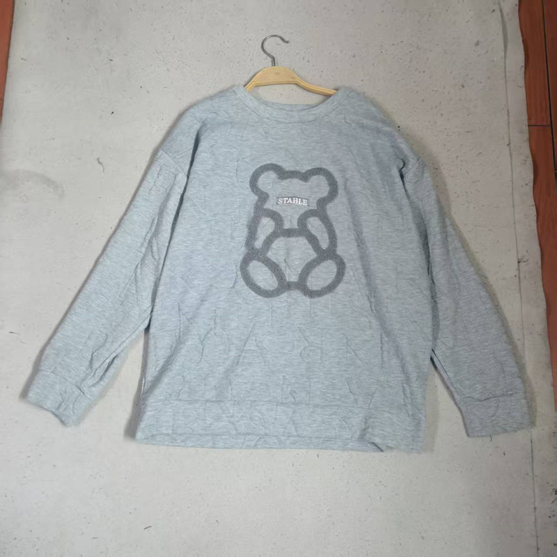 日单常规宽松针织青春刺绣卫衣