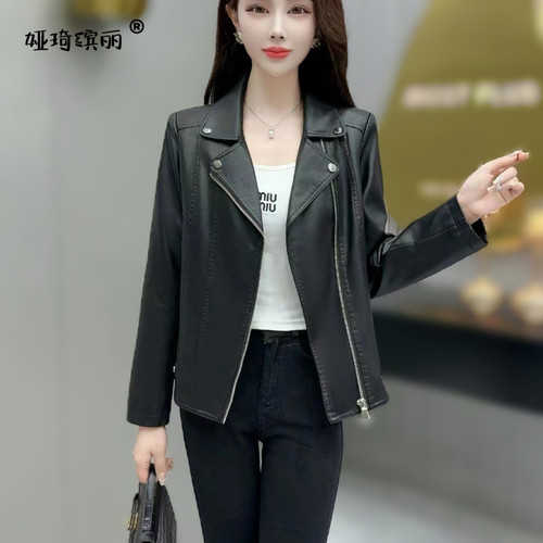 皮衣外套女短款2026春秋冬新款小个子高级感修身显瘦机车服皮夹克