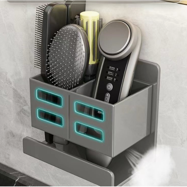 洗漱台梳子收纳筒卫生间牙刷置物架剃须刀架壁挂式免打孔收纳盒,收纳整理,壁式收纳盒,淘宝优惠券,粉丝福利购,淘宝优惠卷