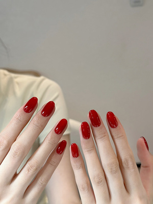 微透 烂番茄红 韩国IZEMI 明星 瓶装美甲甲油胶I346  包邮 贵妇