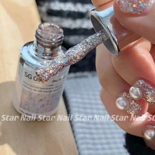 亮片甲油胶高级 韩国本土产品IZEMI美甲SG081 明星 限量