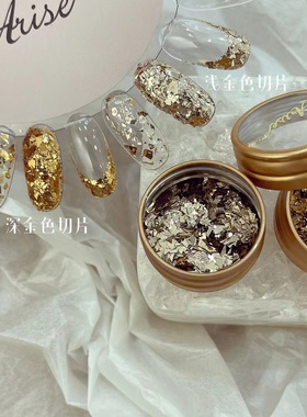 Arise【高品质】joujou同款香槟色系美甲亮片不规则闪片光疗亮片