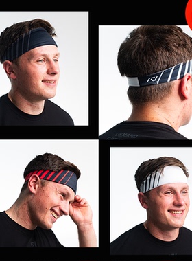 A7黑色紫色渐变色头巾头带止汗带男女通用力量举比赛深蹲卧推硬拉