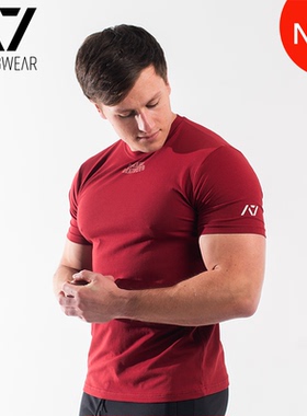 A7玫瑰比赛服力量举追求卓越T恤IPF认证美国进口男士短袖健身