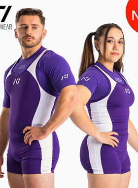 A7举重服紫色力量举专用比赛服IPF男女皆宜深蹲卧推硬拉健力