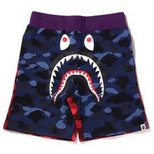 CRAZY BAPE短裤 男彩色迷彩拼接鲨鱼沙滩裤 时尚 日本代购 CAMO 个性