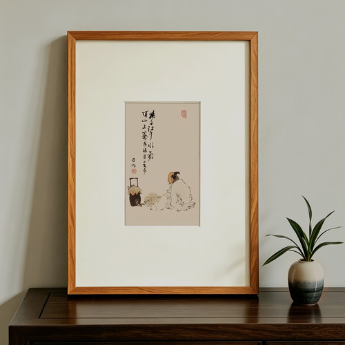 非洲柚木F款实木画框装裱书法字画相框打印照片a3a4空框定制