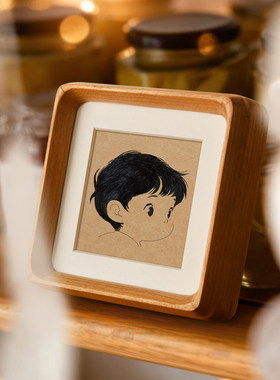 胎发纪念品制作胎毛自制相框婴儿宝宝满月diy实木摆台摆件画手作