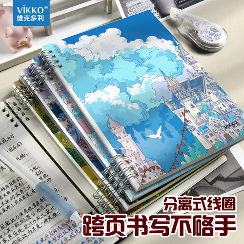 维克多利超厚笔记本本子简约ins风记事本日记本学生用A5创意偏爱笔记本动漫记录本2026年新款