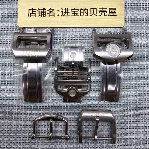 代用万国葡萄牙表扣飞行员马克表带针扣折叠扣蝴蝶扣皮带卡扣18mm