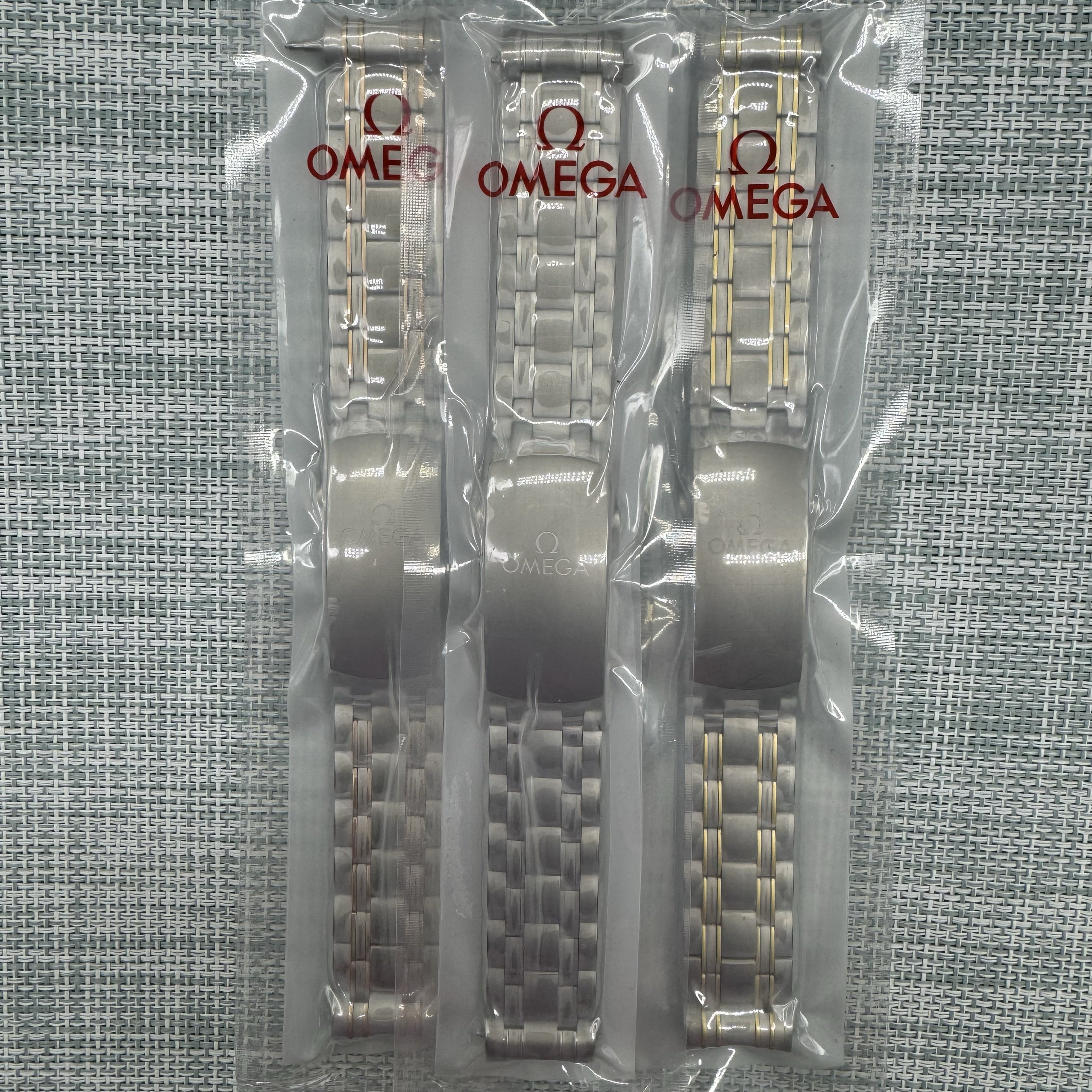 适用欧米茄海马300表带钢带间金间玫瑰金20mm计时海马300表链