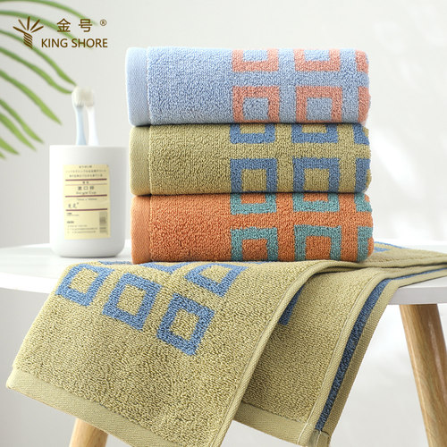 金号纯棉家用成人男女洗脸毛巾全棉加厚情侣洗澡面巾柔软01KA0358