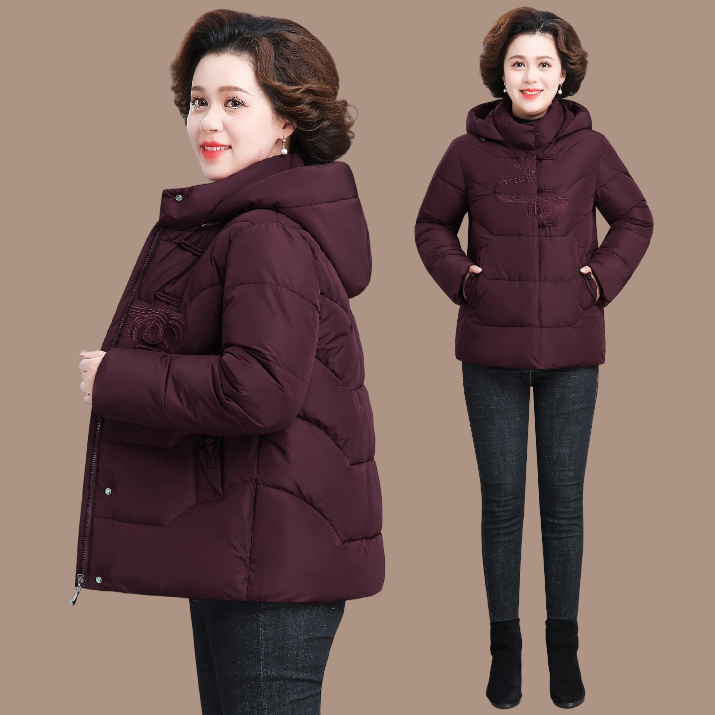 2025款时尚宽松加厚保暖棉服外套