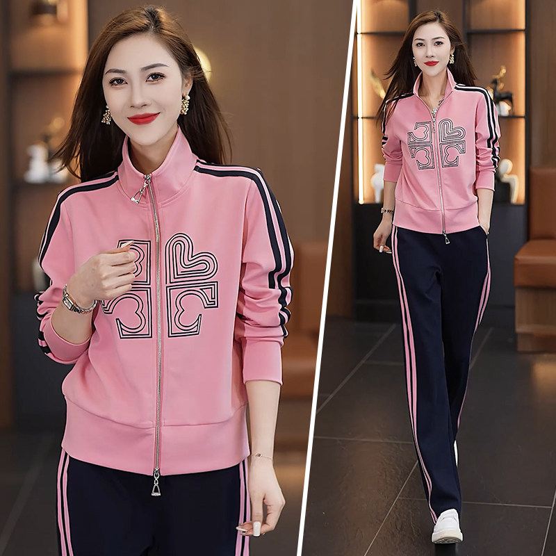 休闲运动套装女春秋2026新款时尚洋气早秋开衫小个子跑步服两件套