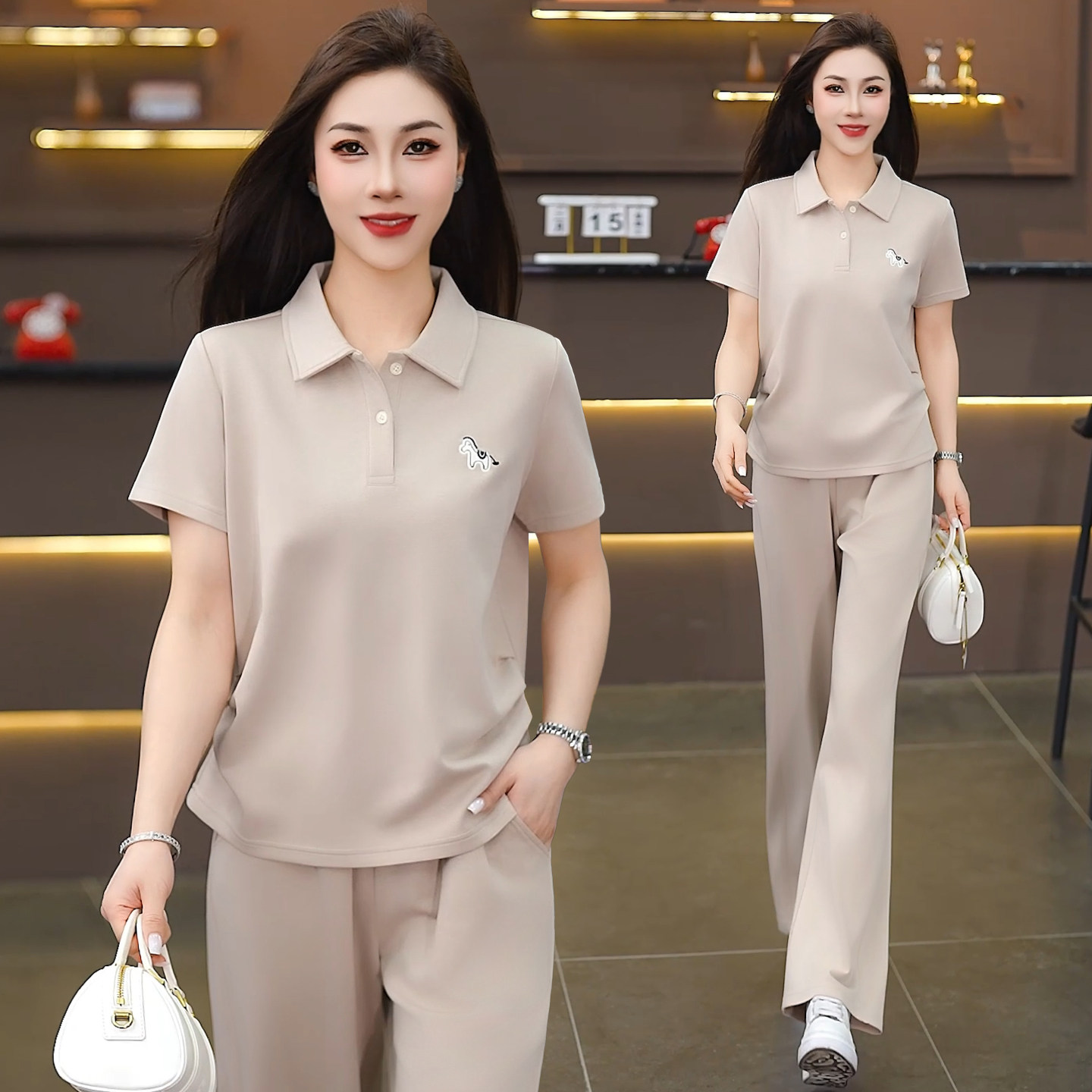 2026运动服套装女夏季时尚洋气两件套韩版休闲显瘦减龄气质两件套