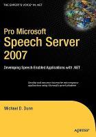 【预售】Pro Microsoft Speech Server 2007: Developing Speech