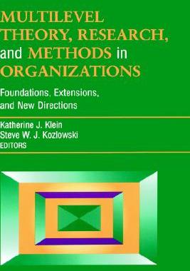 【预售】Multilevel Theory, Research, And Methods In