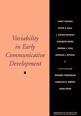 【预售】Variability In Early Communicative Development