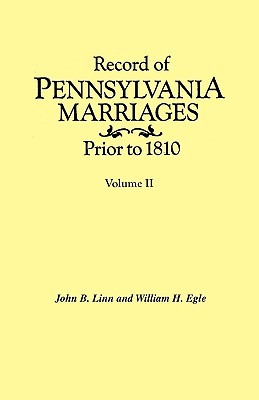 【预售】Record of Pennsylvania Marriages Prior to 1810. in