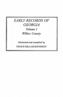 Georgia Two County. Records Early 预售 Wilkes