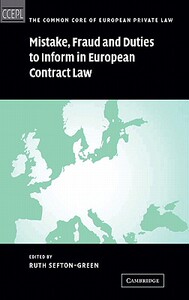 【预售】Mistake, Fraud and Duties to Inform in European