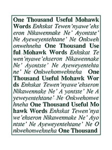 【预售】One Thousand Useful Mohawk Words