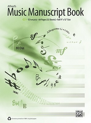 【预售】Alfred's Music Manuscript Book: 12 Staves