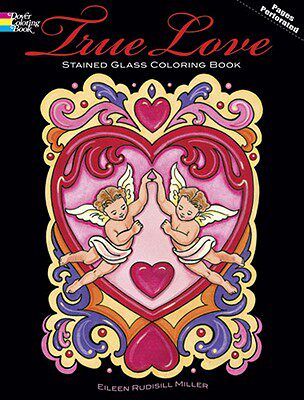【预售】True Love: Stained Glass Coloring Book - 封面