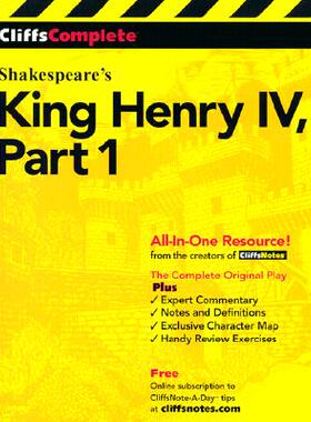 【预售】Cliffscomplete King Henry Iv, Part 1